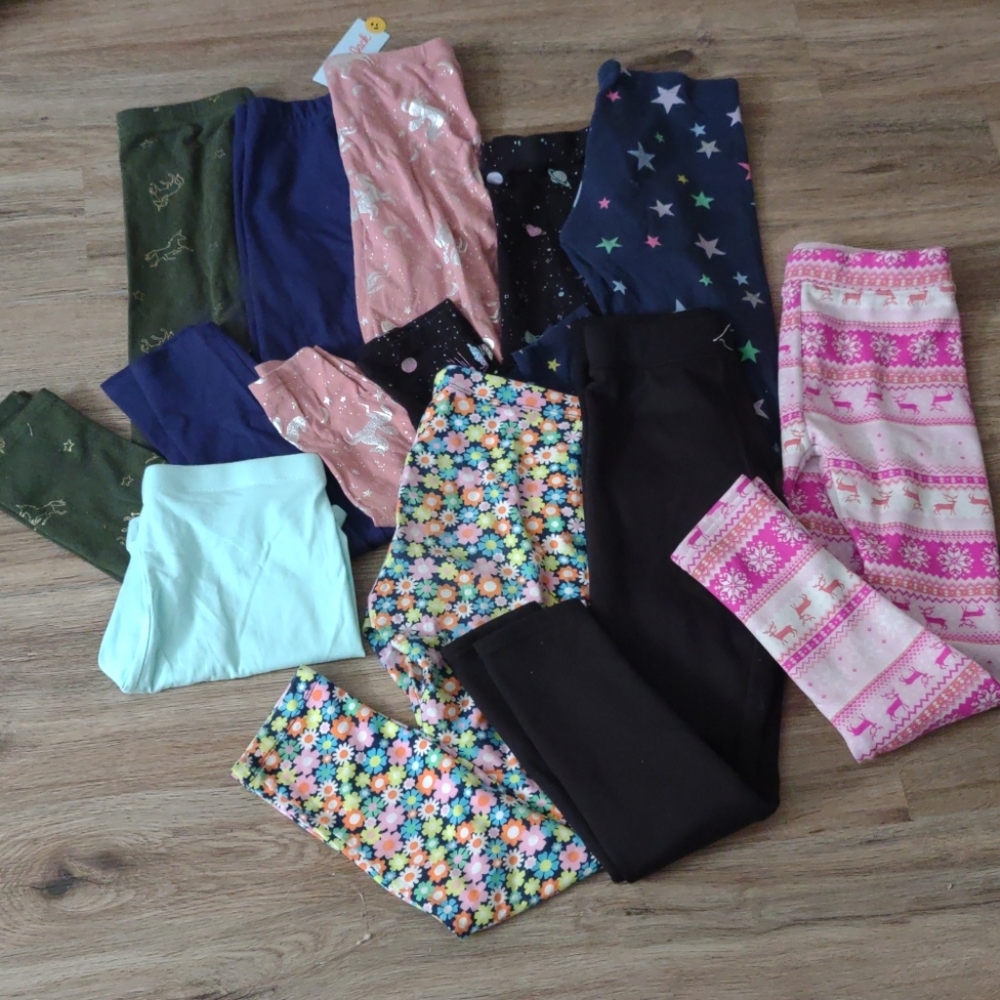 8 Pairs of Leggings - Girls Size 10/12